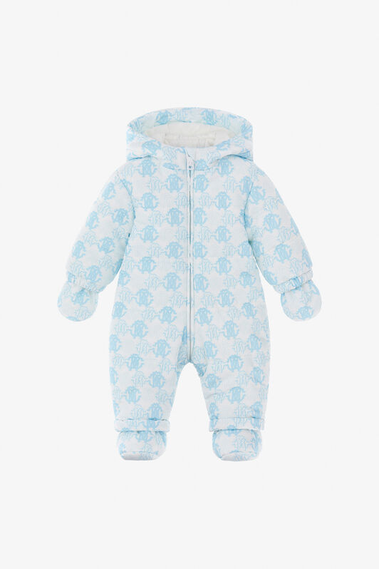 JU RC Monogram-Embroidery Babygrow Set Hellblau TJT400-5RM02