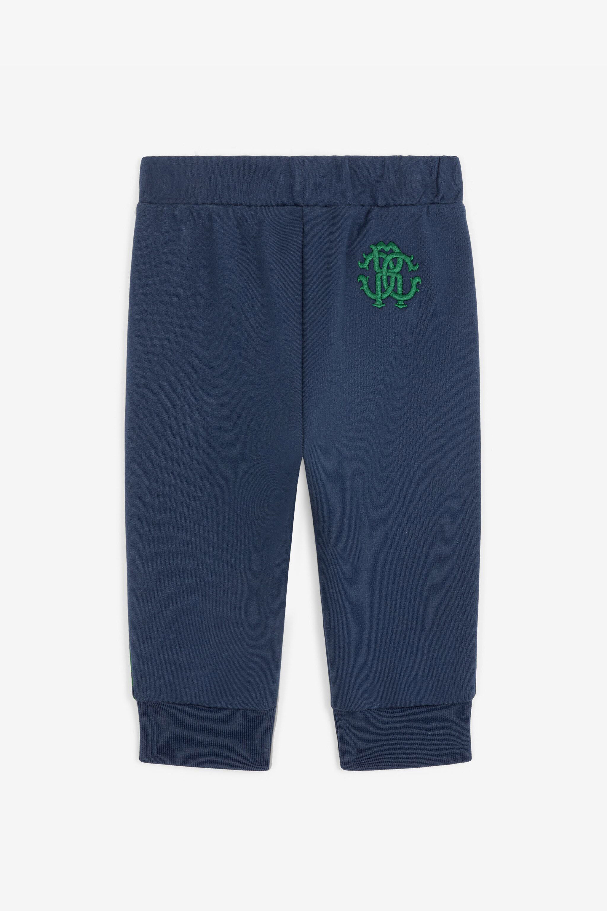 JU RC Monogram-Embroidered Sweatpants Dark blue RJT213-CF050