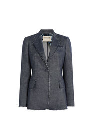 ${brand} Chambray single-breasted blazer ${colorDescription} ${masterID}