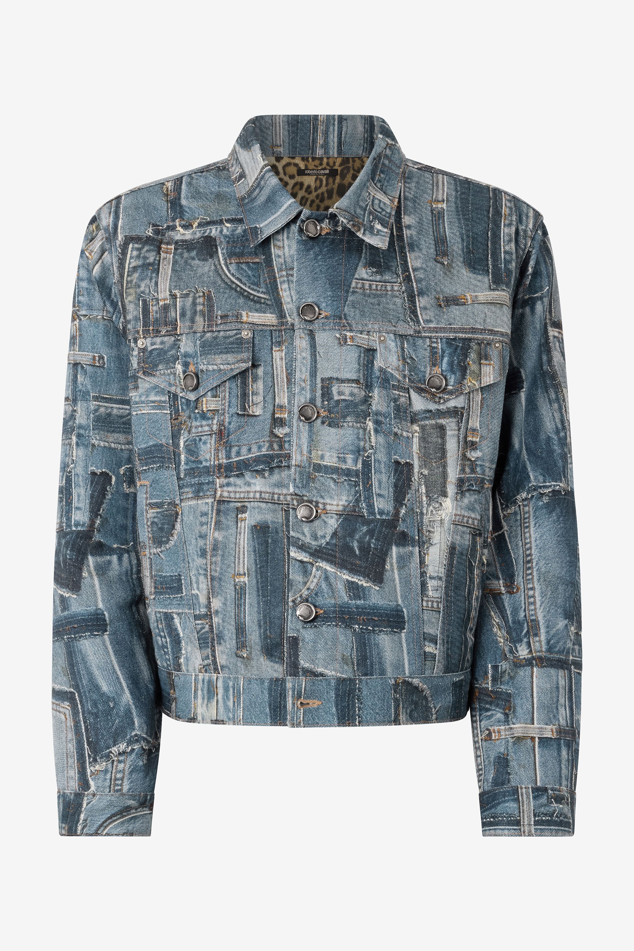 RC Patchwork-Jeansjacke der Capsule Collection Blau UMJ416-VT001