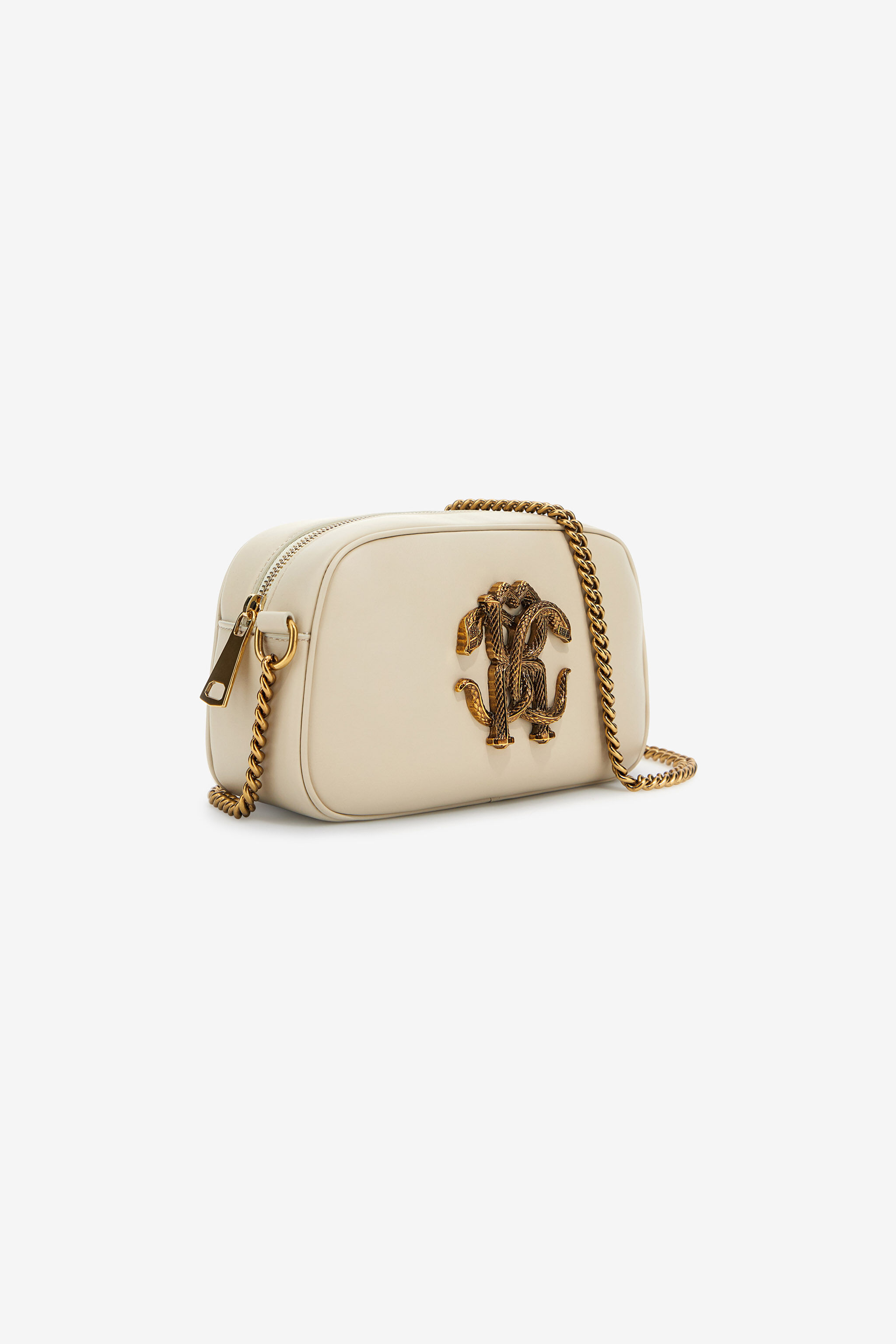 RC Shoulder bag with Monogram Mirror Snake Ivory SKB010-PZ172