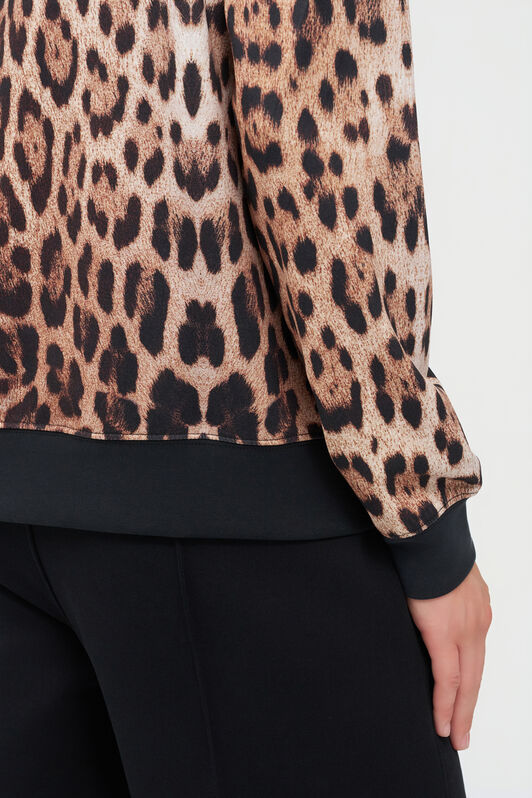 RC Leopard Print Sweatshirt JAGUAR QOT66A-2OG34