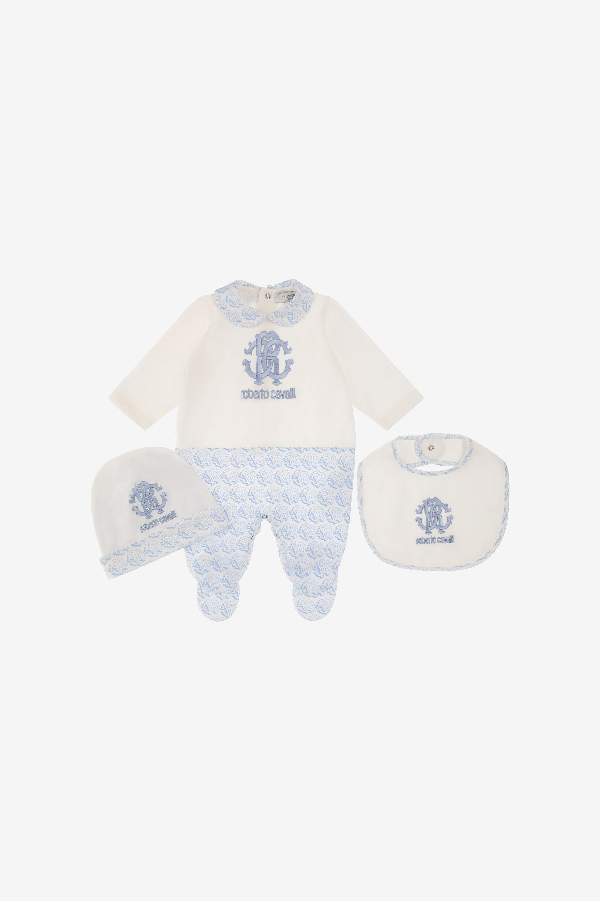 JU Conjunto Con Monograma RC Baby Blue SJT840-JD001