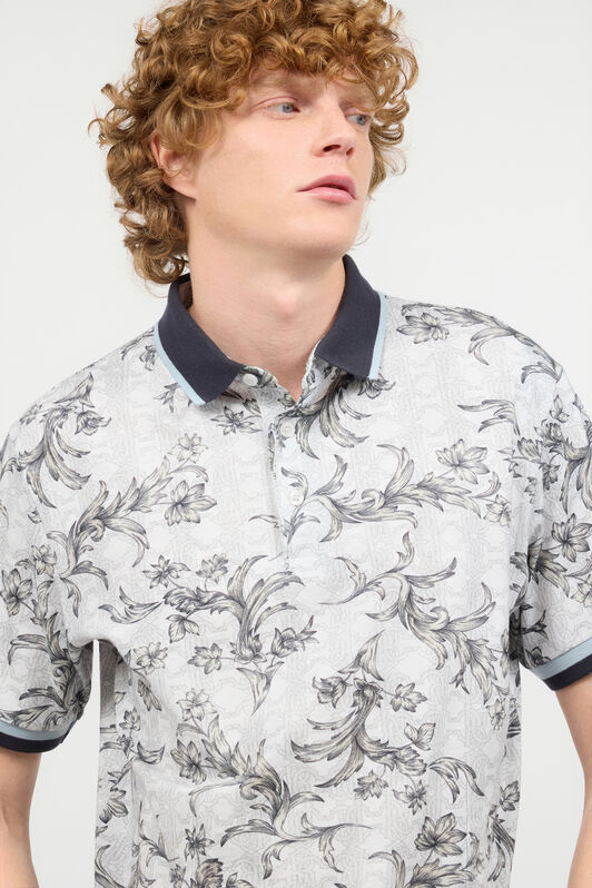 RC Polo Shirt With Floral Print WHITE OOT64A-XKO64