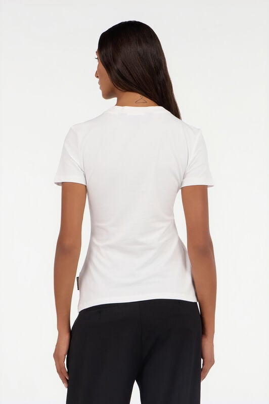 JC White T-shirt with Animal Print Logo JC White T-shirt with Animal Print Logo WHITE VFT197-VF320