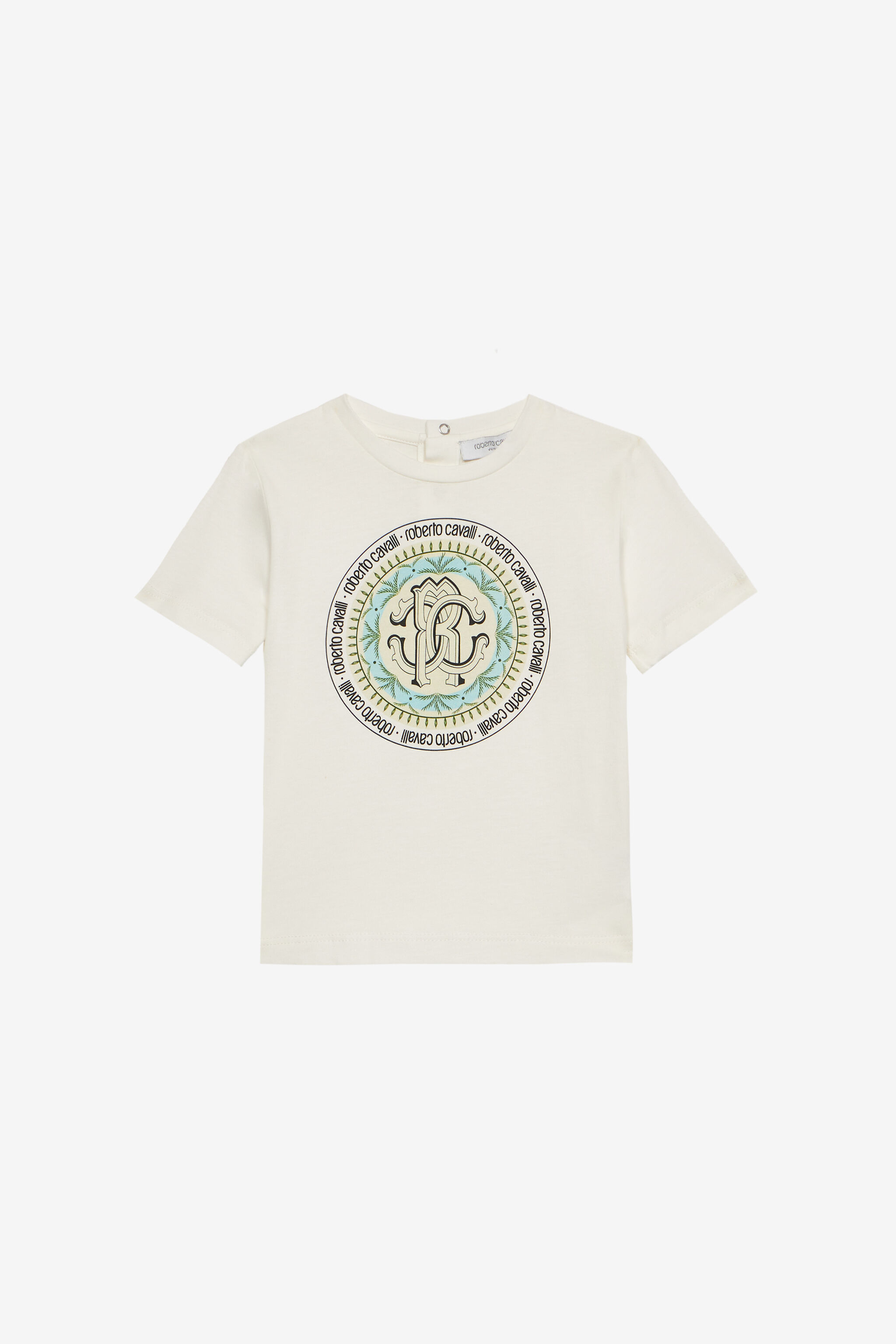 JU T-Shirt Avec Maxi Monogramme RC Et Lettrage Blanc UJT610-JD001