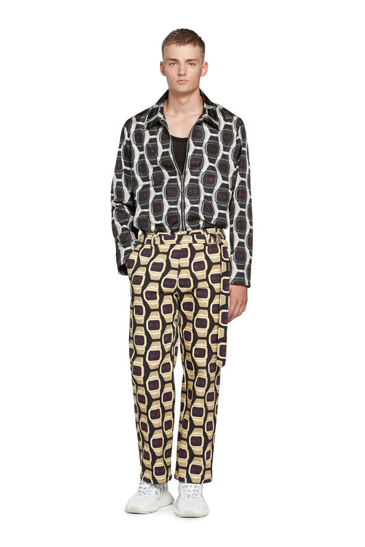 RC Giacca con stampa di orologi BLACK/DAFFODIL IMT802-7GR10