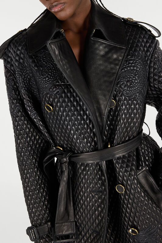 RC Long Trench Coat with Dragons RC Long Trench Coat with Dragons Black VQP501-PN003