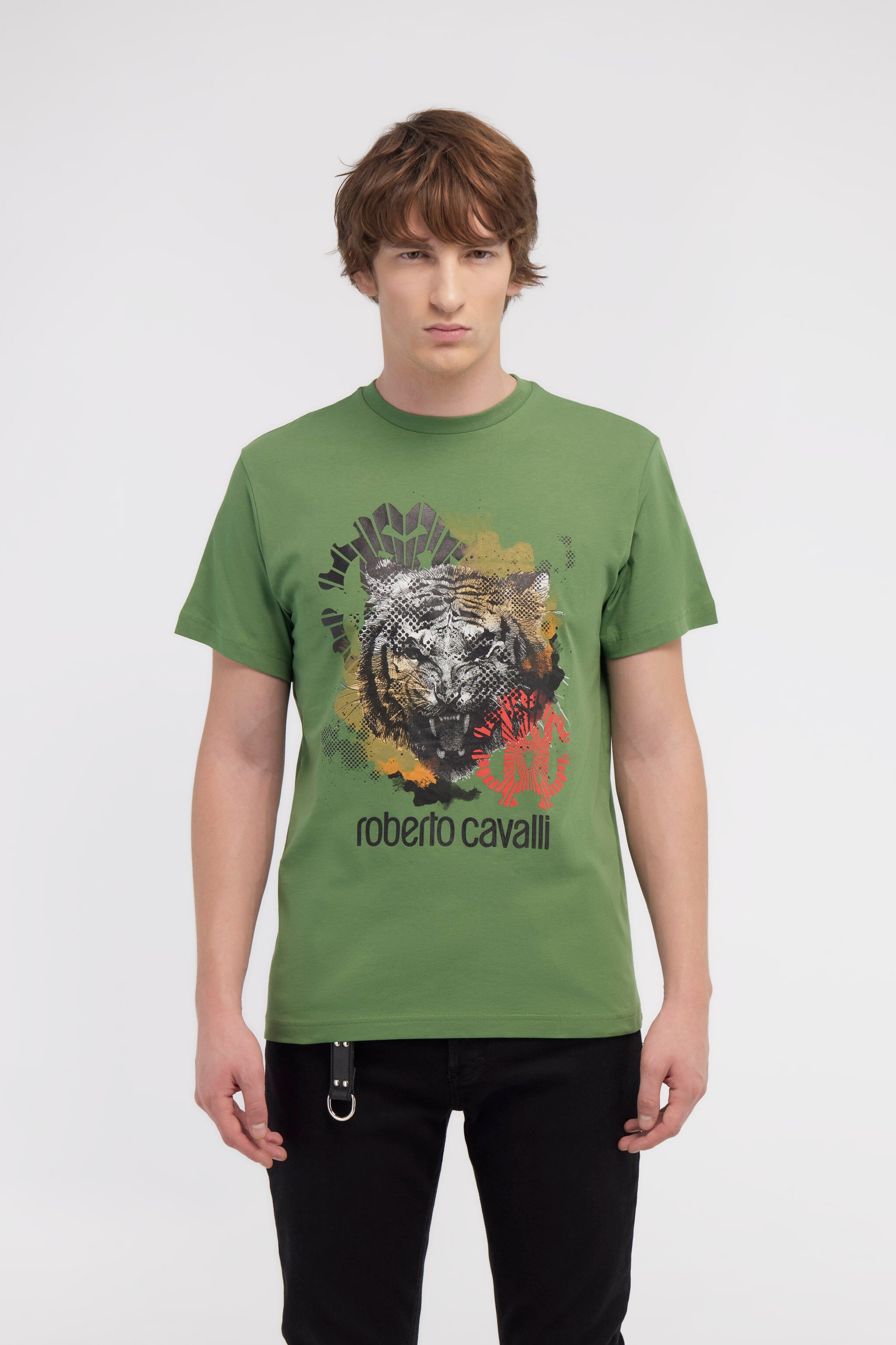 RC T-shirt with Jaguar logo and print Green NOT60A-JD060