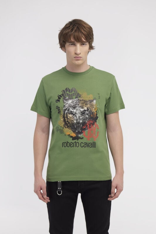 RC T-shirt with Jaguar logo and print RC T-shirt with Jaguar logo and print Green NOT60A-JD060