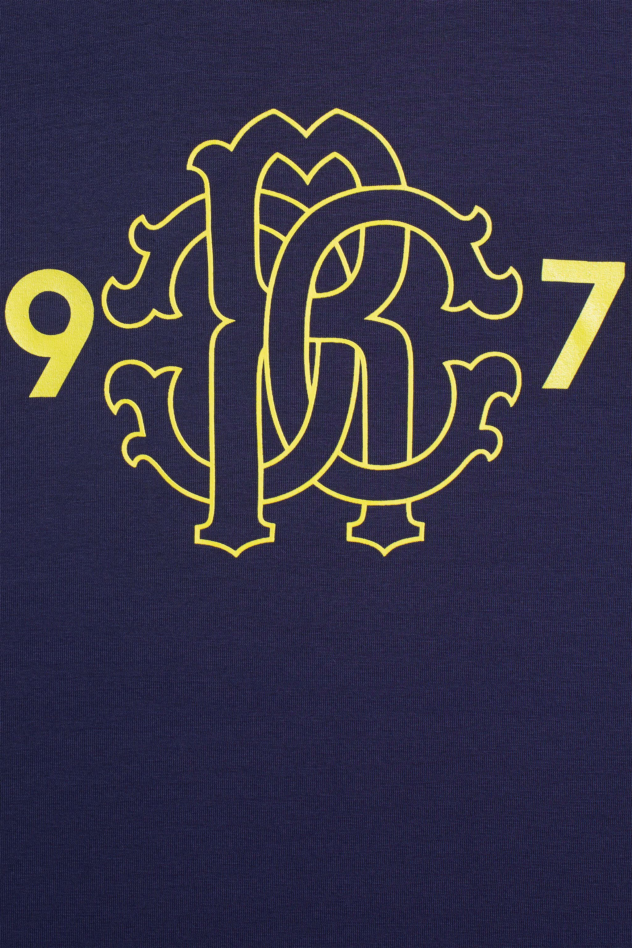 JU Navy RC logo T-shirt BLUE/YELLOW IJT650-JV025