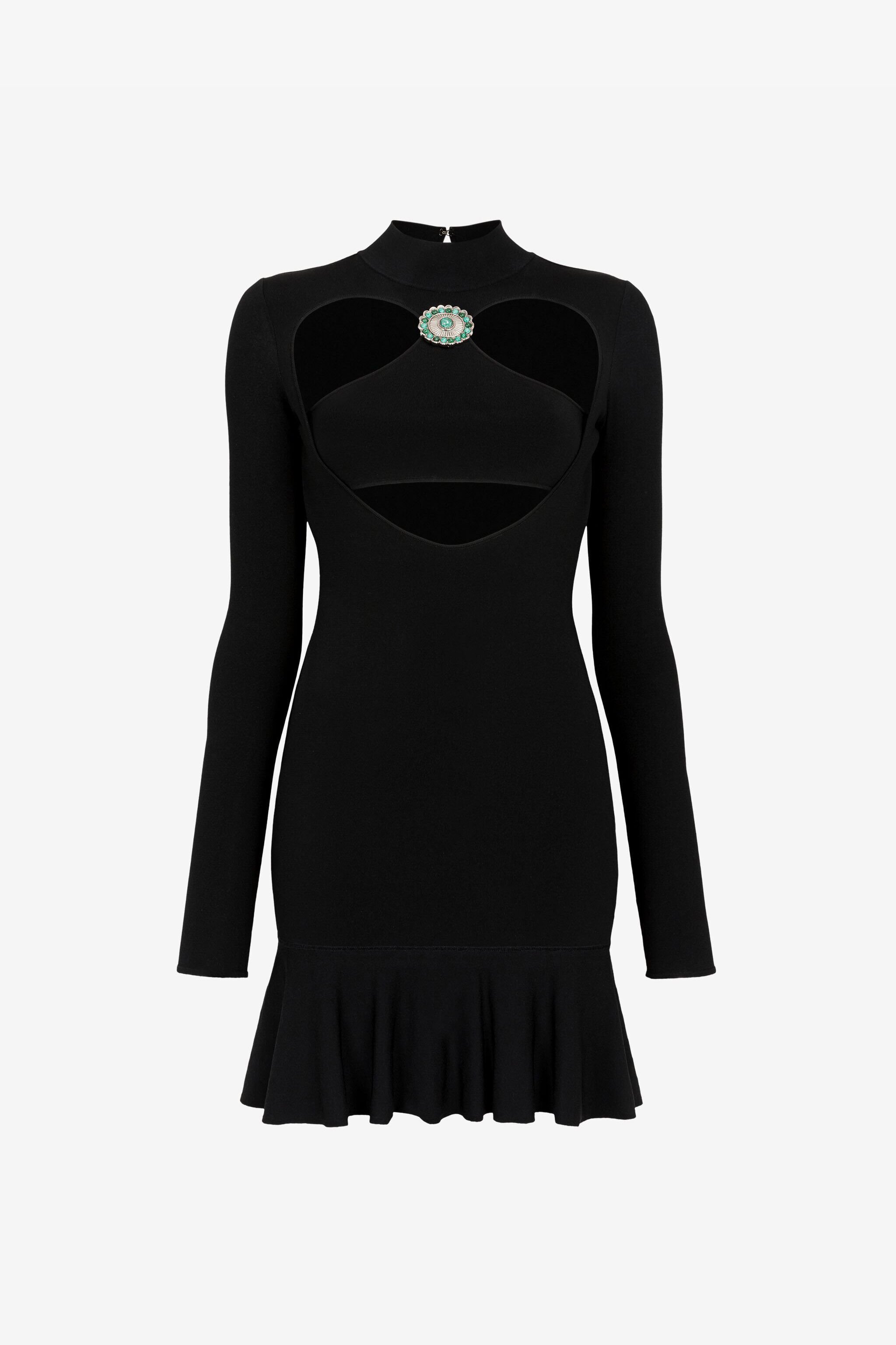 RC Cut-Out Flared Mini Dress Black RKM106-MG011