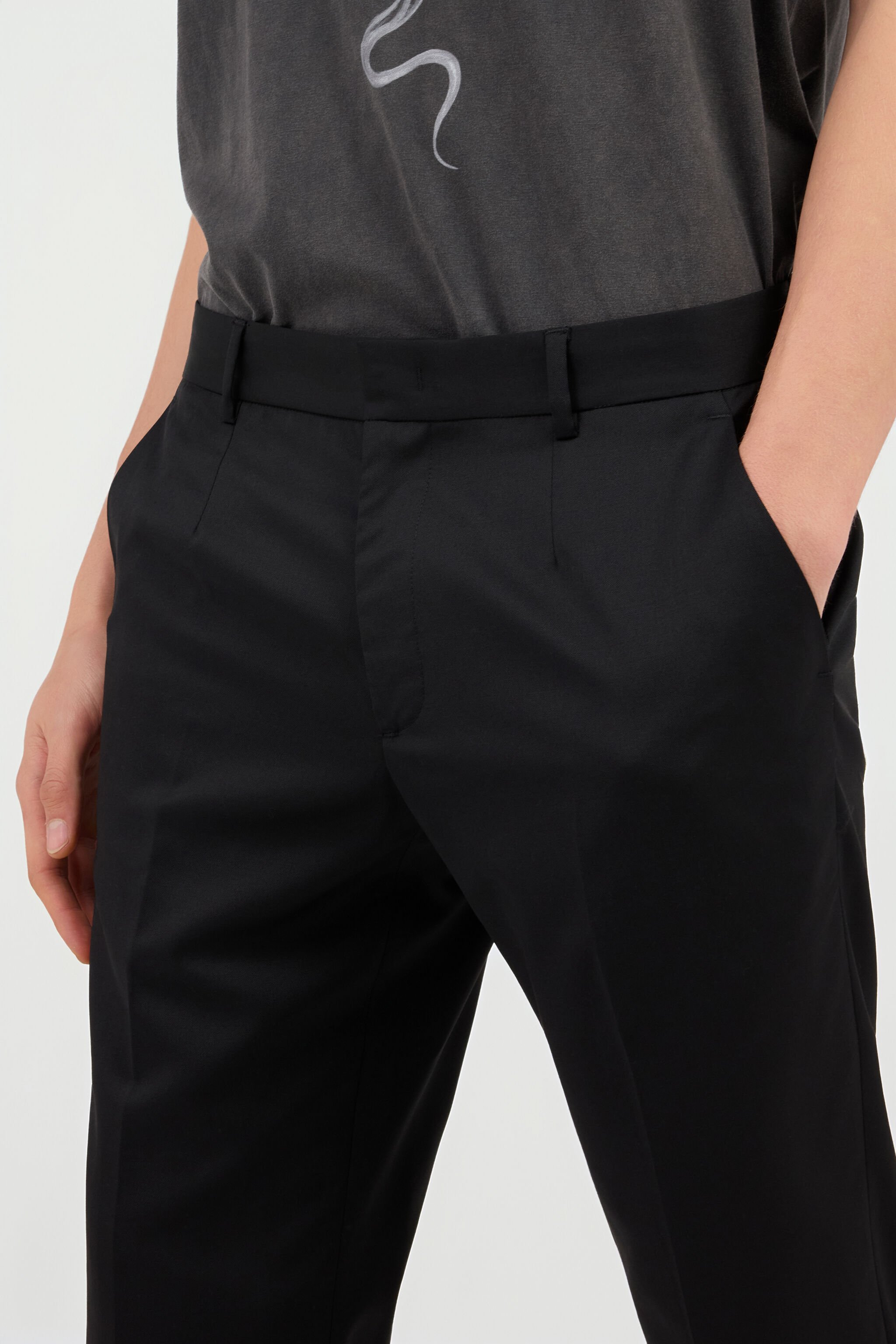 RC Pantaloni Sartoriali Neri in Lana RC Pantaloni Sartoriali Neri in Lana NERO 191101 PST20U-WP064