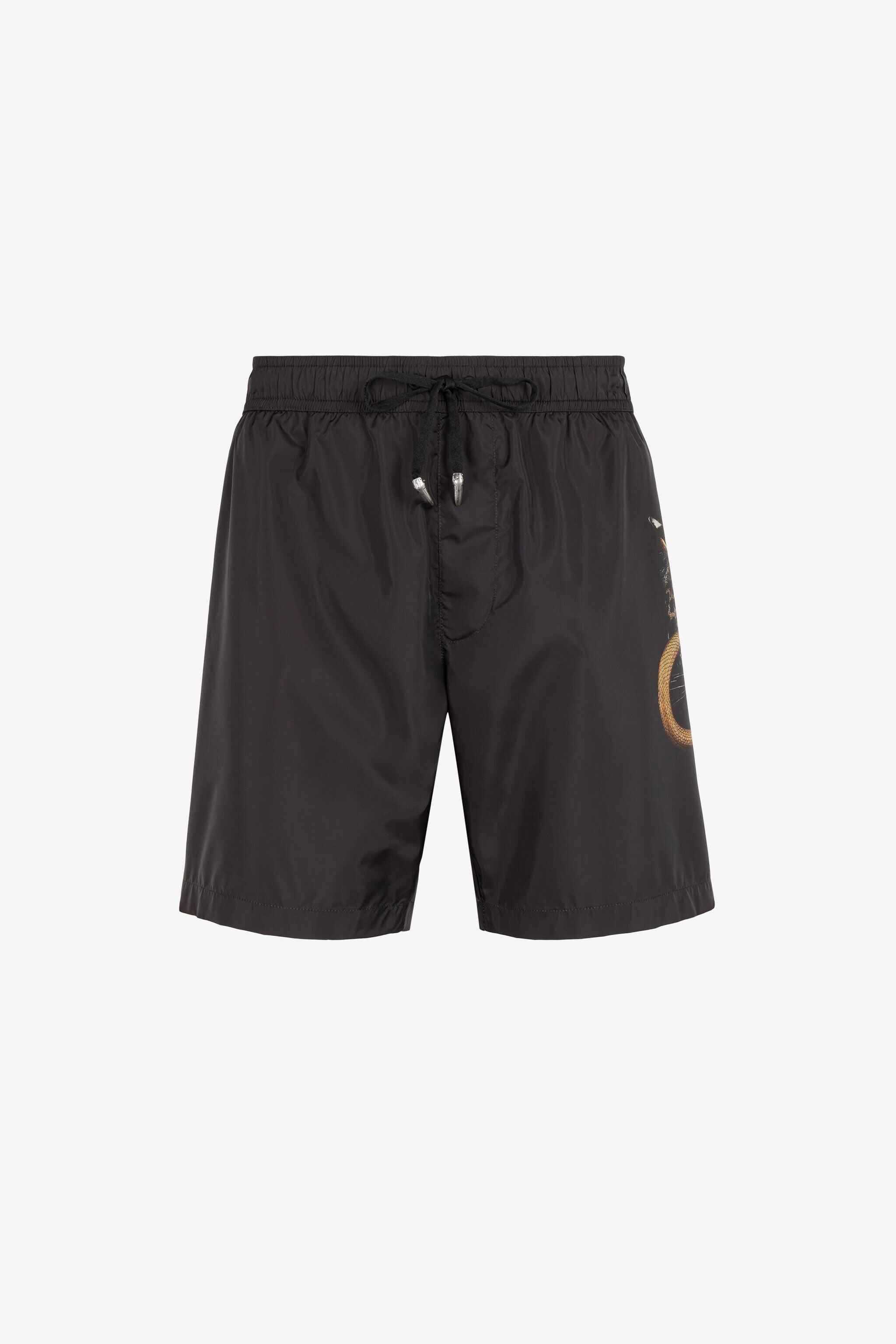 Jaguar And Snake Print Swim Shorts in Black for Men Roberto Cavalli