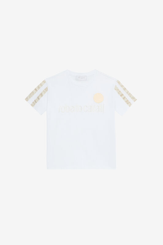 JU T-Shirt Con Lettering E Patch Bianco UJT60L-JD001