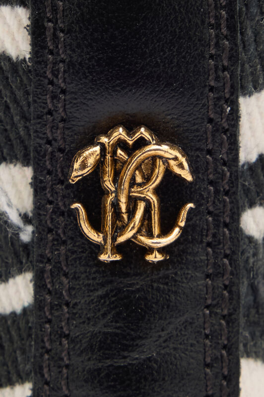 RC High-Top Sneakers With Zebra Print Black/White UKS040-SMC77