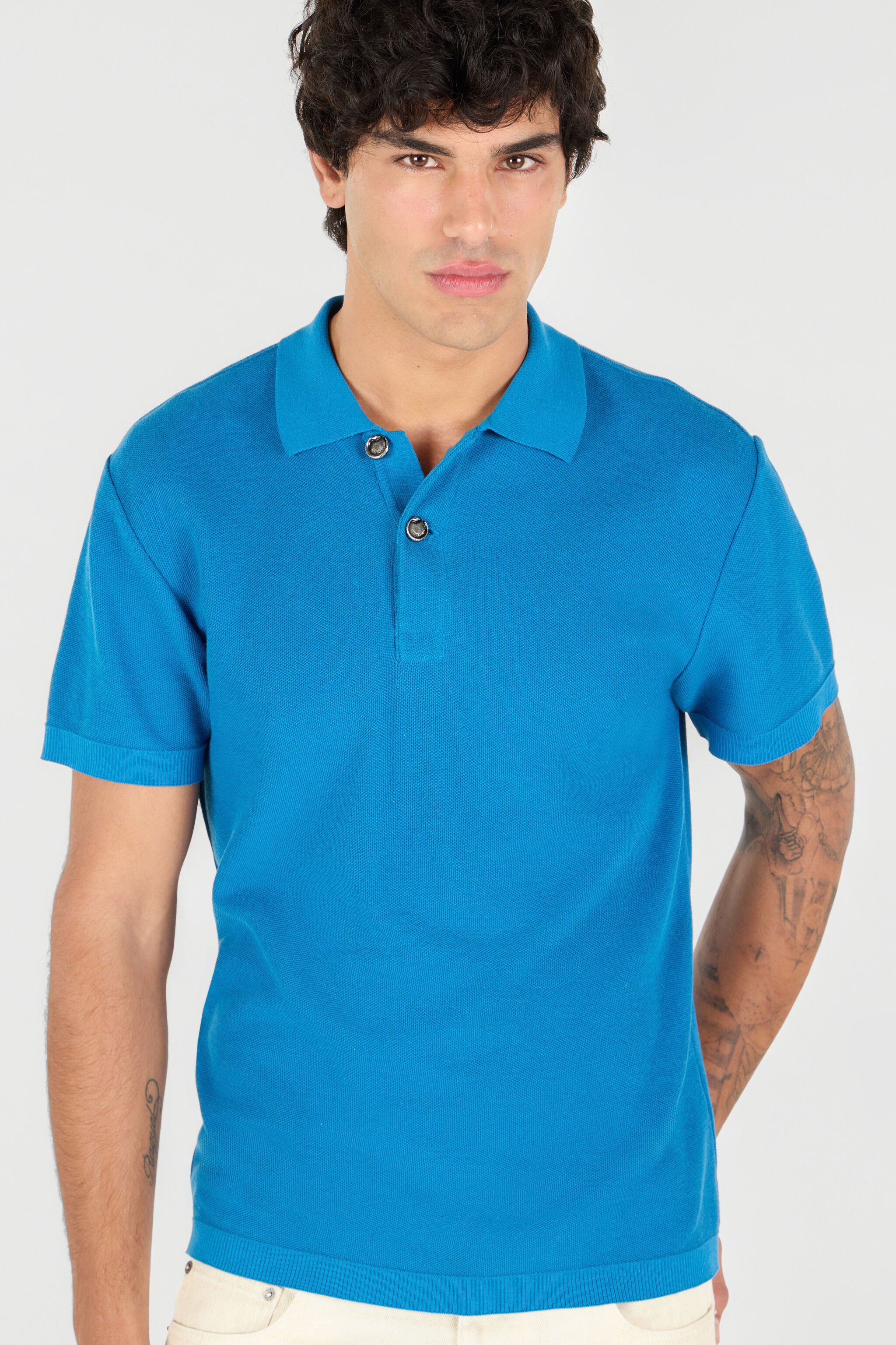 RC Man Cotton Polo Azul UMM640-MG005