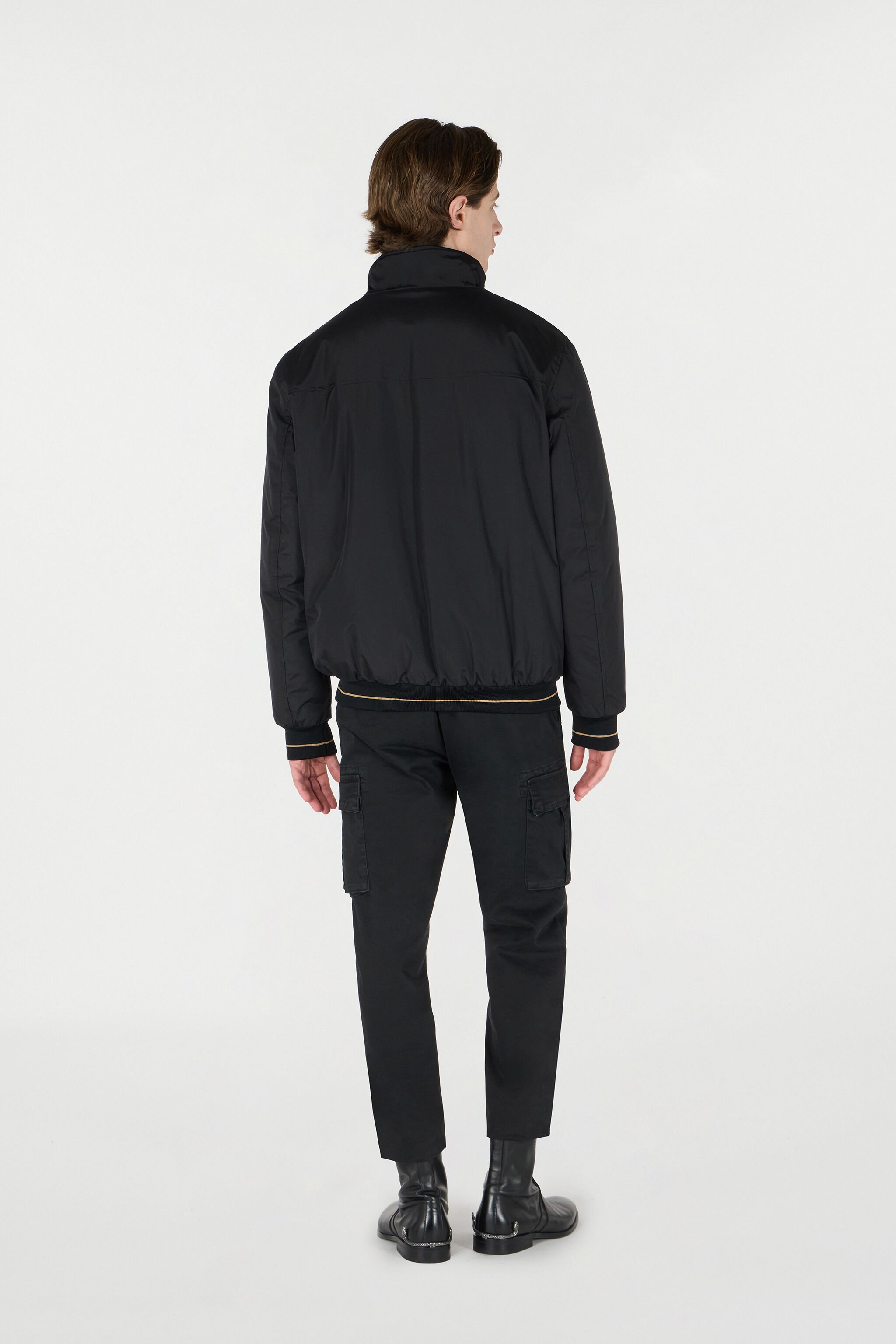 RC Padded Bomber Jacket with Zip Black OOT40A-SBO02
