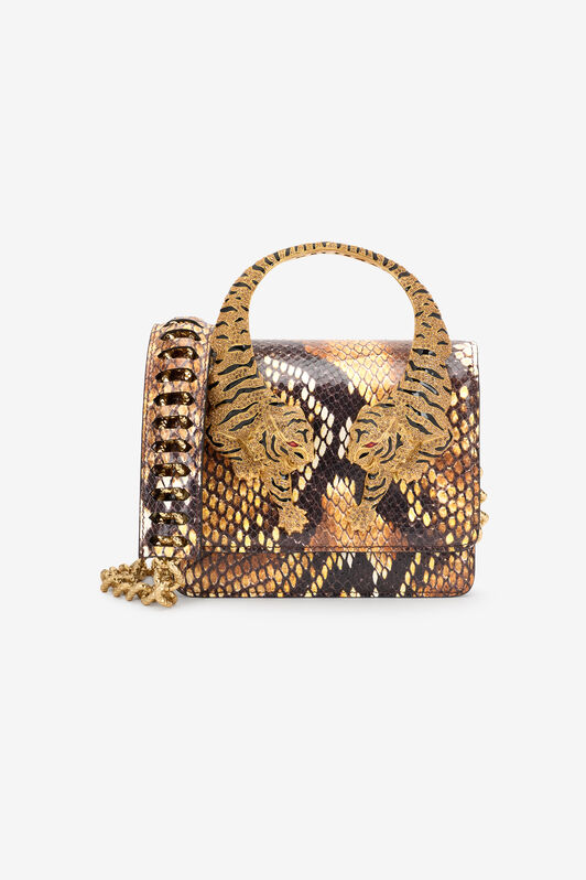 RC Medium Roar  Bag PYTHON PRINT BROWN SKB023-PN053