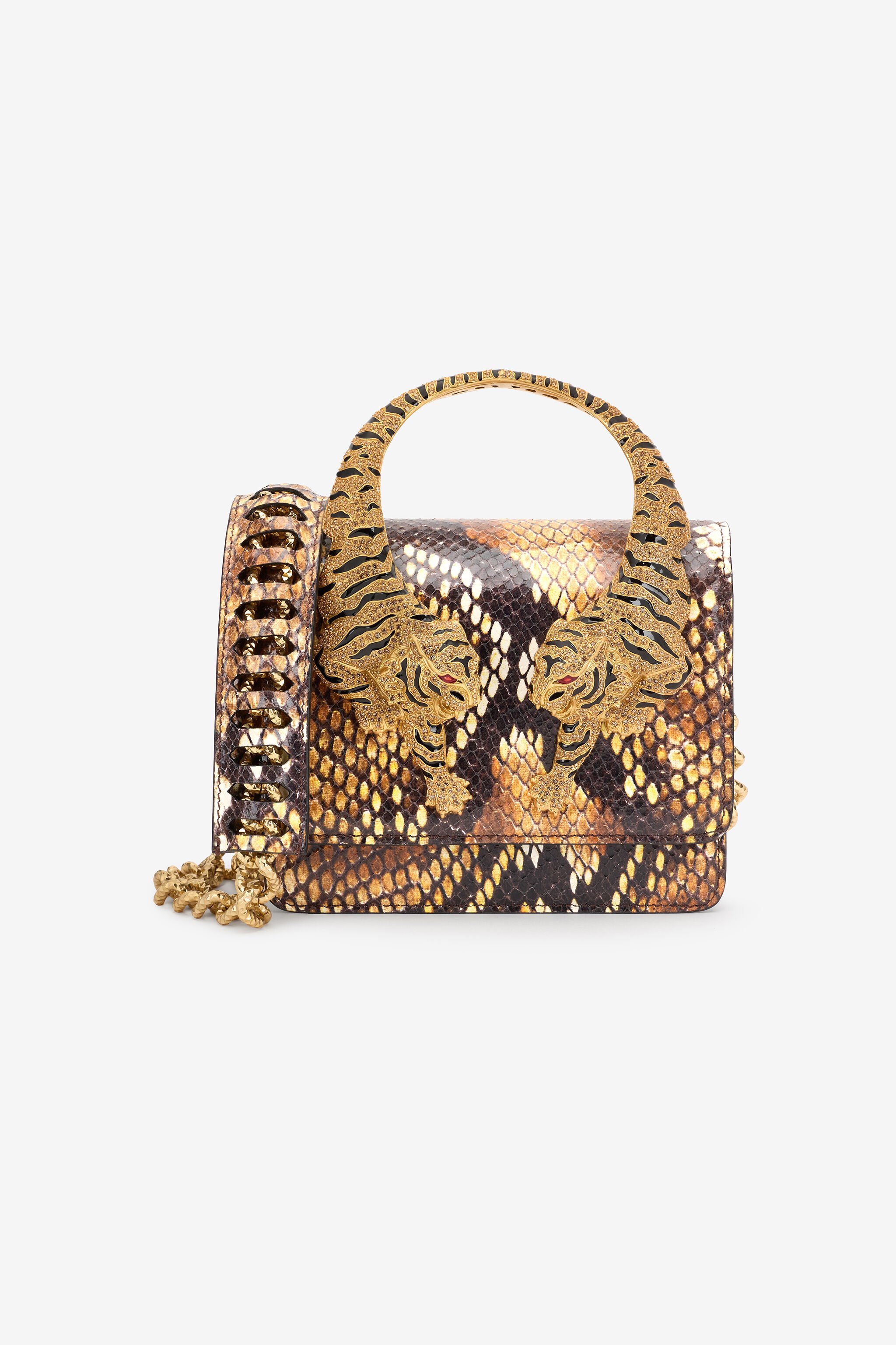 RC Medium Roar  Bag PYTHON PRINT BROWN SKB023-PN053