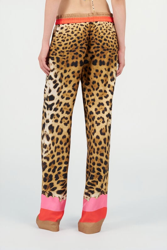 RC Palazzo Pants with Pop Horse Print CORAL RED WQT210-OZR33