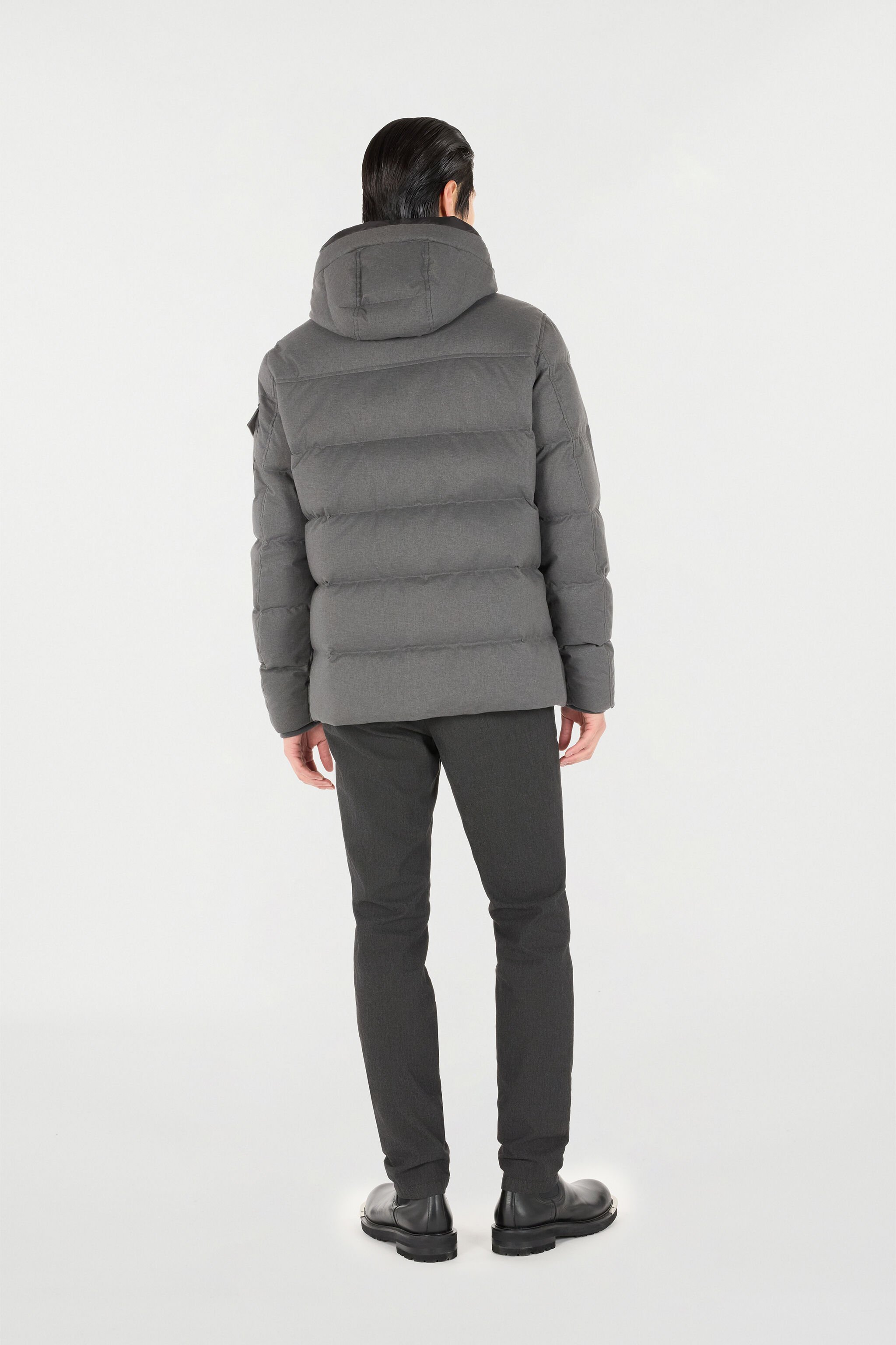 RC Plumífero con capucha GREY OOT40C-FTO01