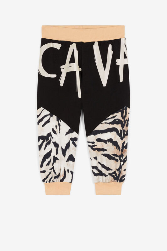 JU Tiger-Print Sweatpants Black NJT20C-CF042