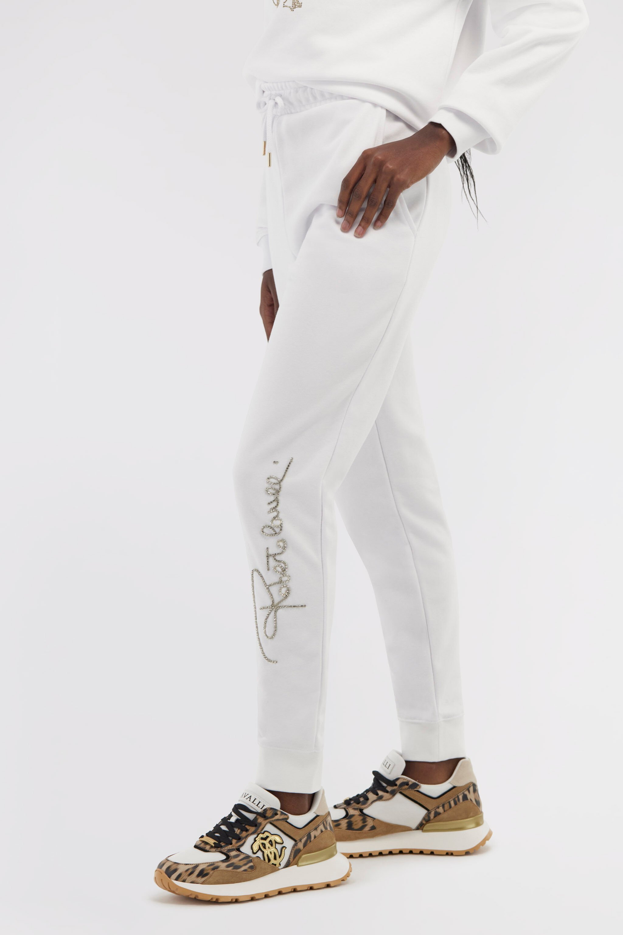 RC Pantaloni sportivi con firma Bianco NOT22B-CF052