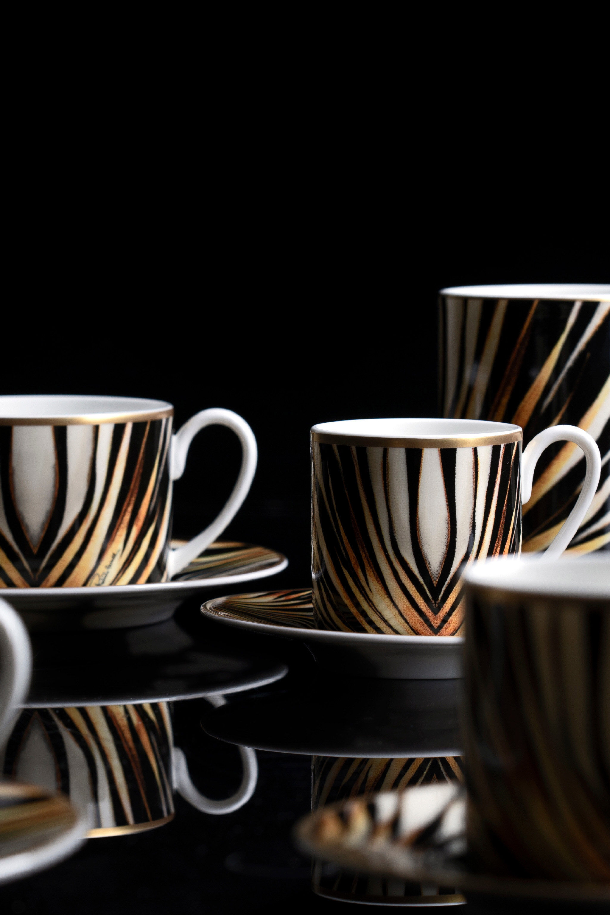 HO Ray Of Gold2 Tea Cups In Gift Box Gold SALA12-IA077