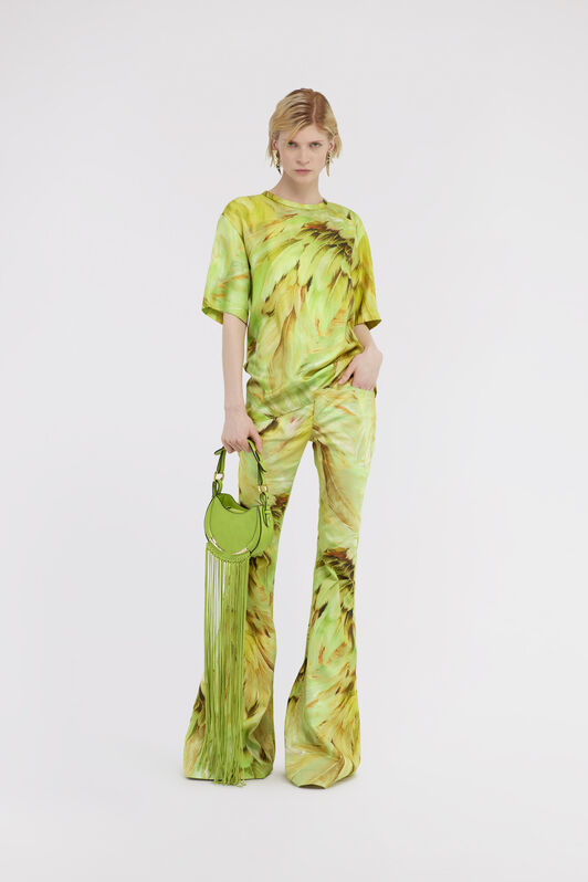 RC Plumage print t-shirt Verde claro SWT644-4QL71