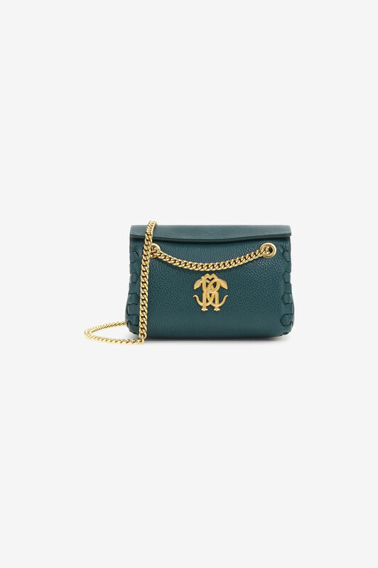 RC Mirror Snake Leather Shoulder Bag Blue JSB005-PZA12