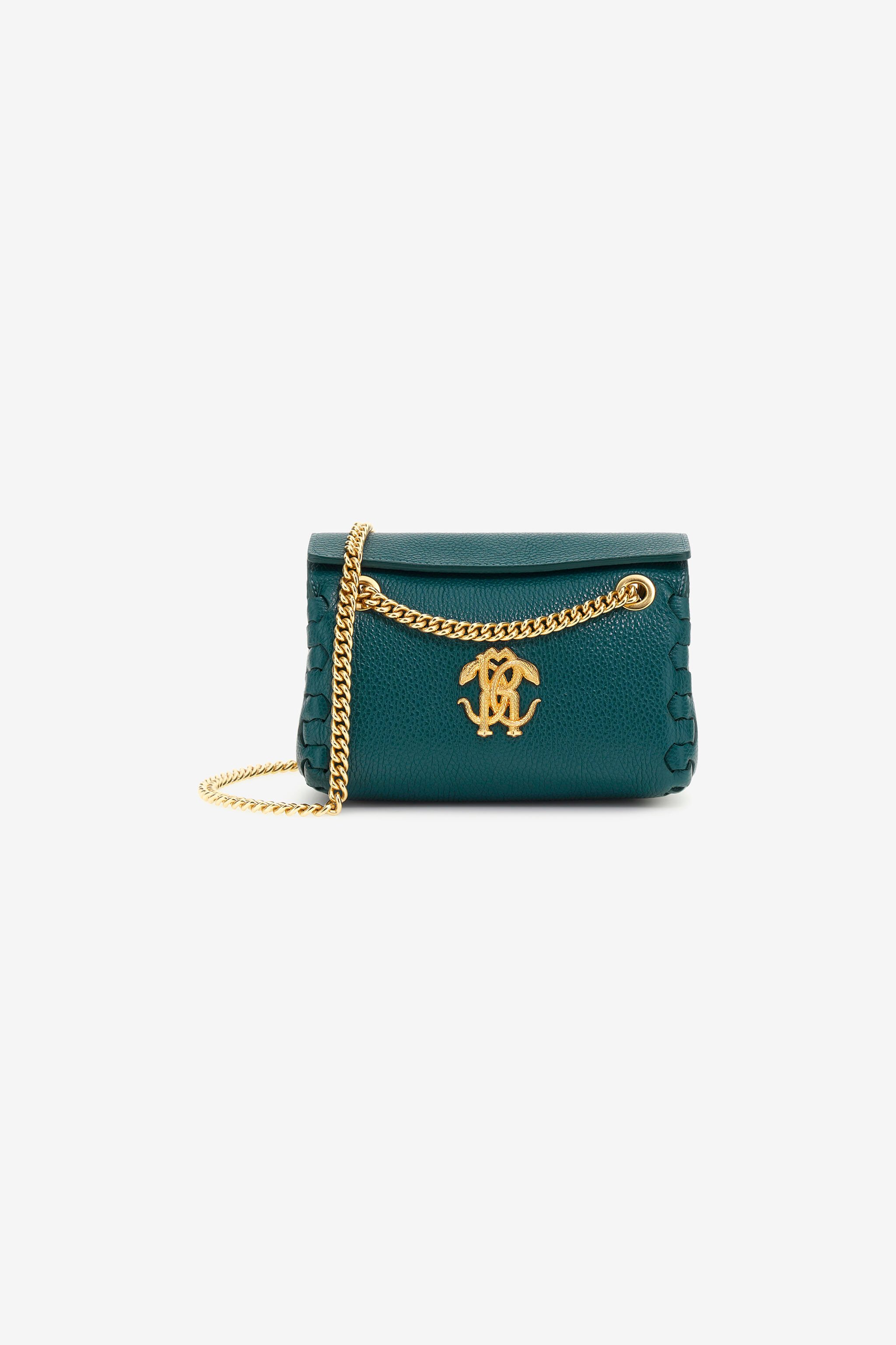 RC Mirror Snake Leather Shoulder Bag Blue JSB005-PZA12