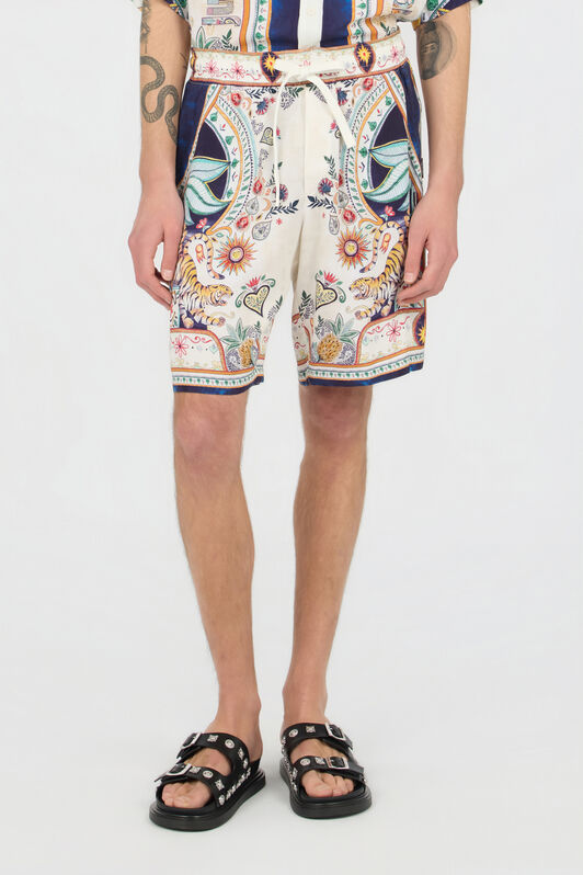 JC Shorts Stampa Tropical Garden OFF WHITE WFT014-WF041
