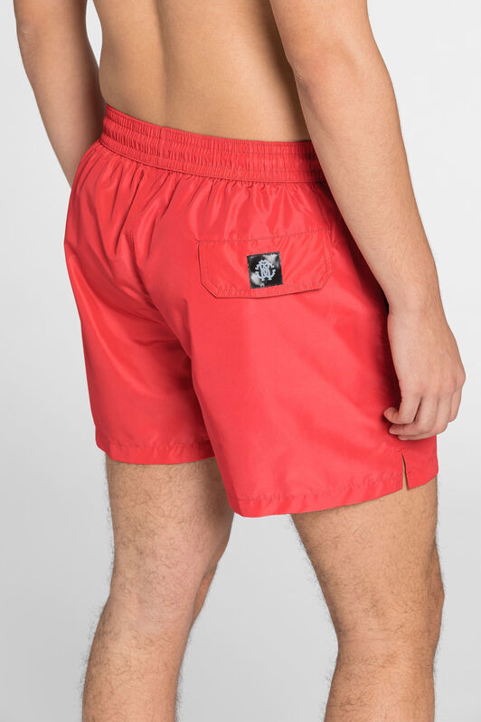 RC RC Monogram-Print Swim Shorts Red JSH00A-SB001