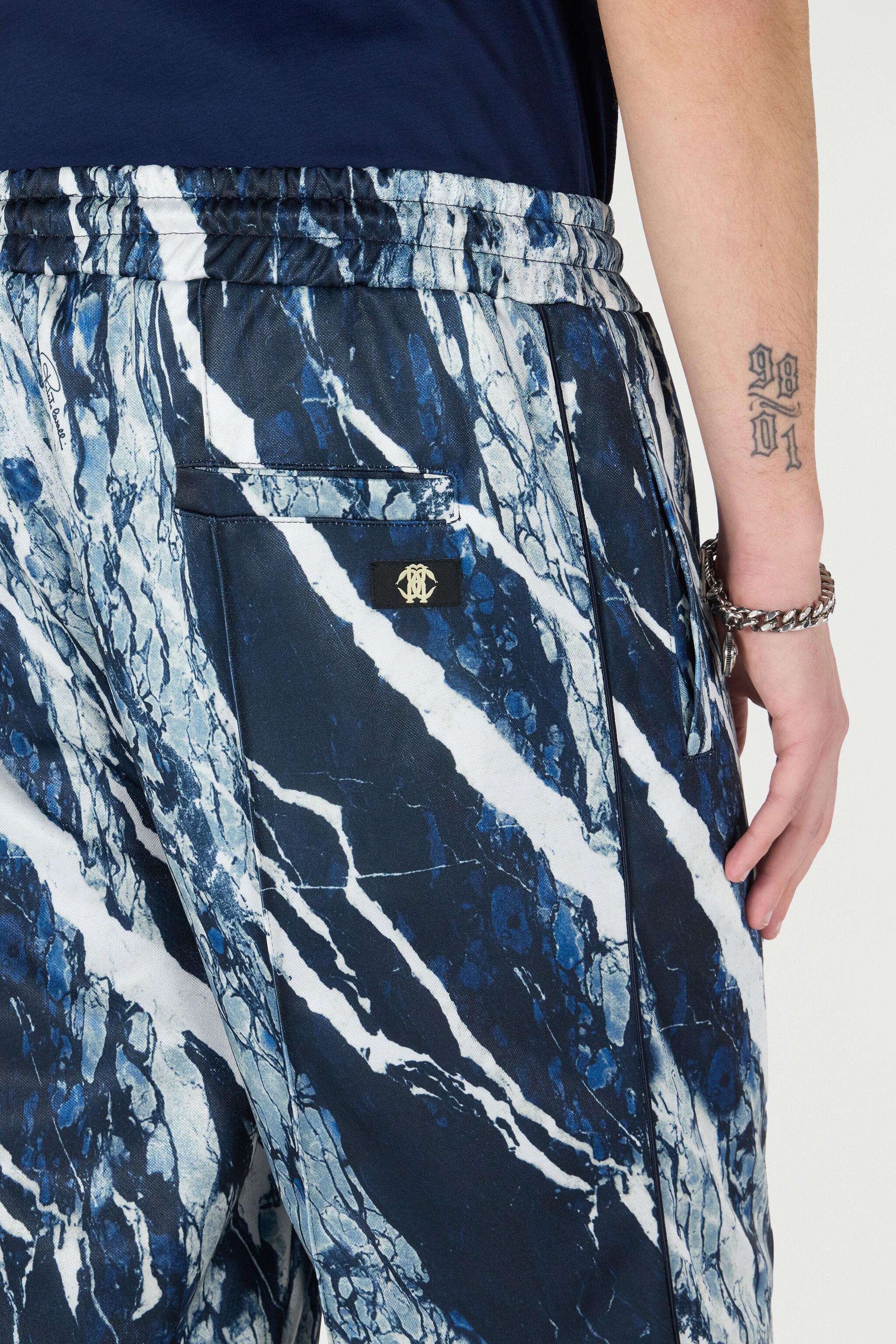 RC Sporthose mit Print Marble Dunkelblau URT25A-2QN22
