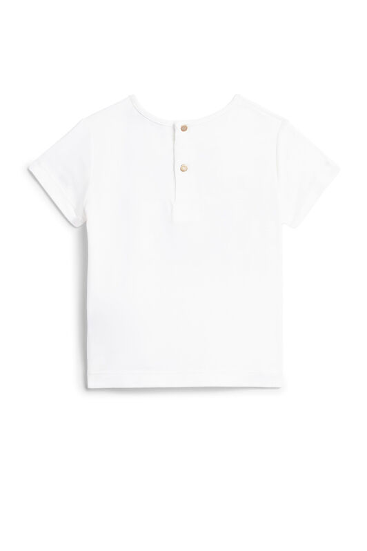 JU T-shirt con stampa Space Butterfly e logo MILKY WHITE IJT629-JE050