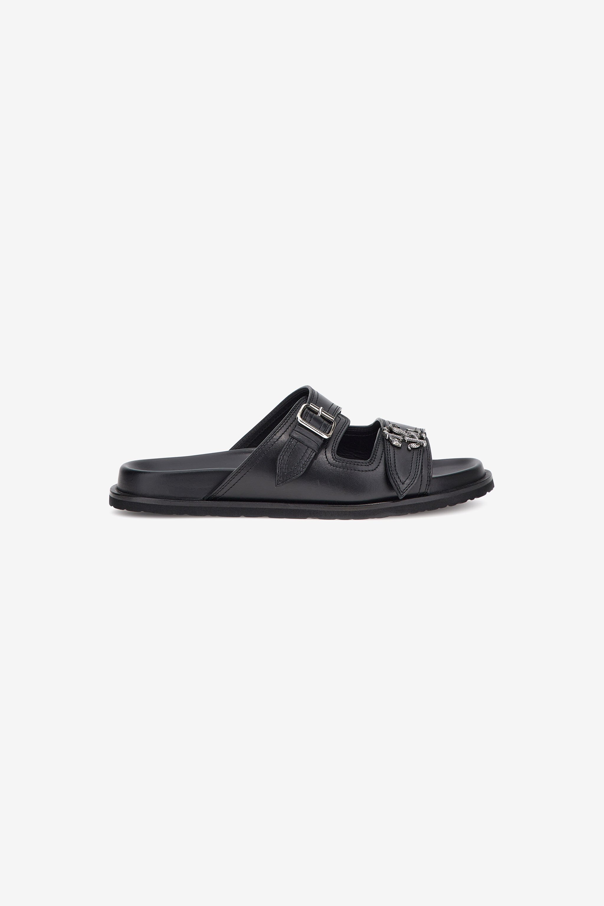 RC Flat sandals Schwarz SRS064-PZA12