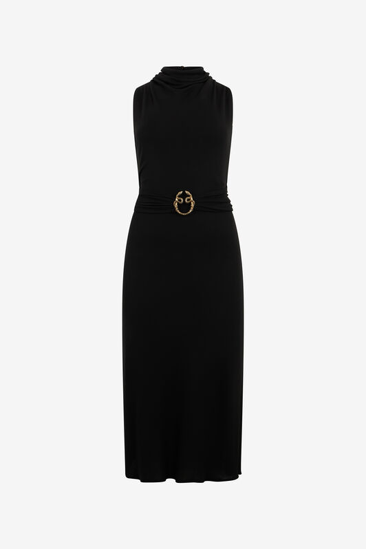 RC Midi Dress with Snake Detail RC Midi Dress with Snake Detail BLACK WKT122-JE034