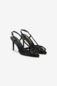 JC Escarpins Slingback avec design tressé BLACK WFS070-WF308