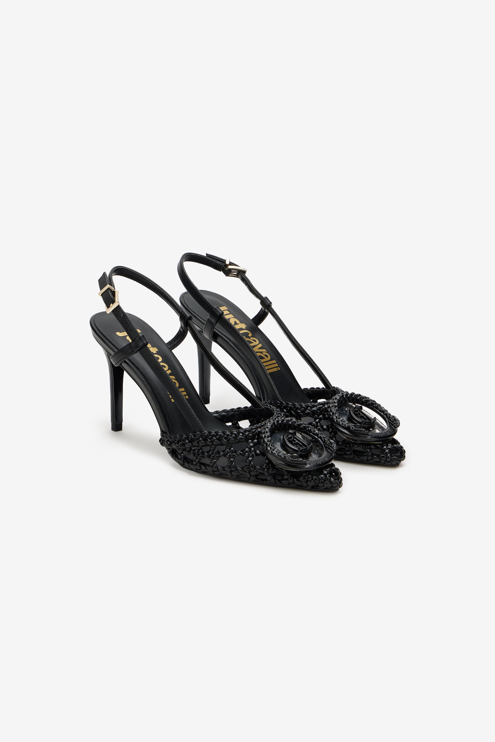 JC Escarpins Slingback avec design tressé JC Escarpins Slingback avec design tressé BLACK WFS070-WF308