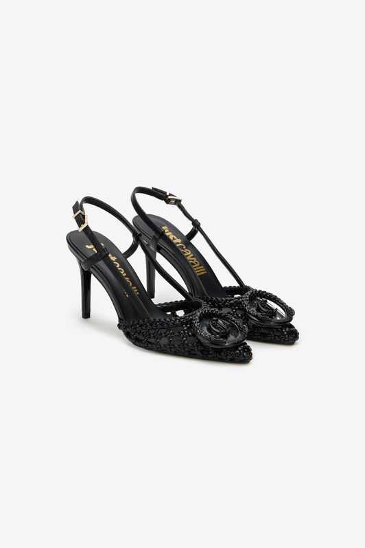JC Escarpins Slingback avec design tressé JC Escarpins Slingback avec design tressé BLACK WFS070-WF308