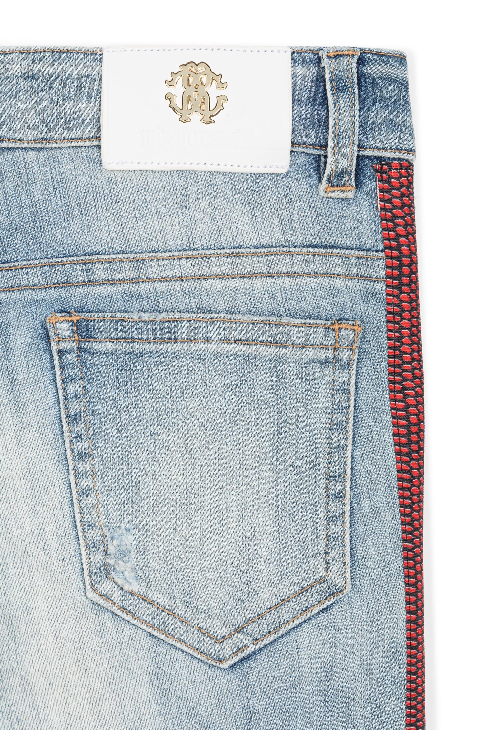 Contrast stripe jeans hotsell