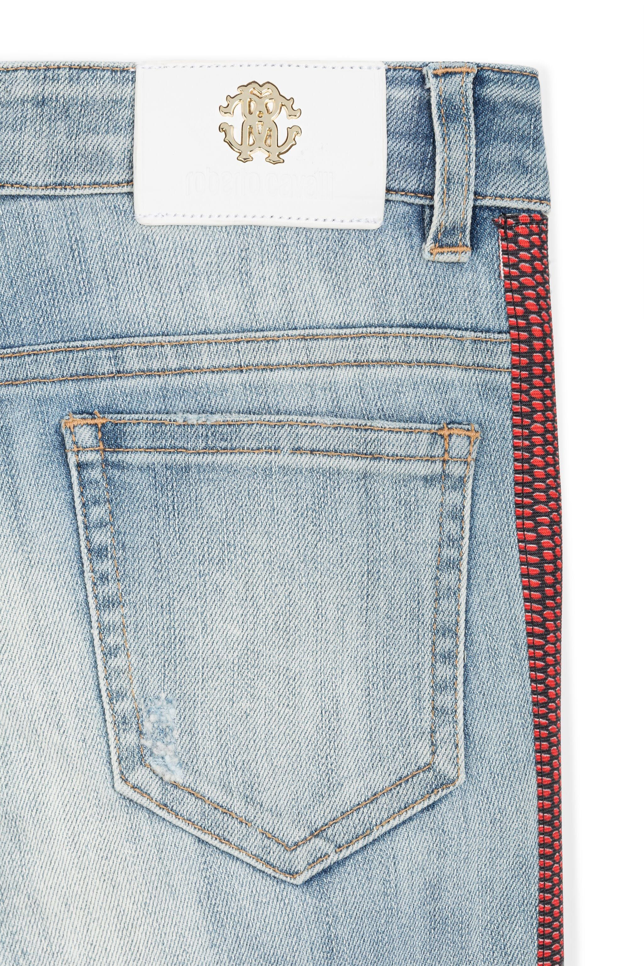 JU Contrast-Stripe Jeans LIGHT BLUE IJJ201-DS029
