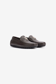 ${brand} Hammered-Effect Loafers With RC Monogram ${colorDescription} ${masterID}