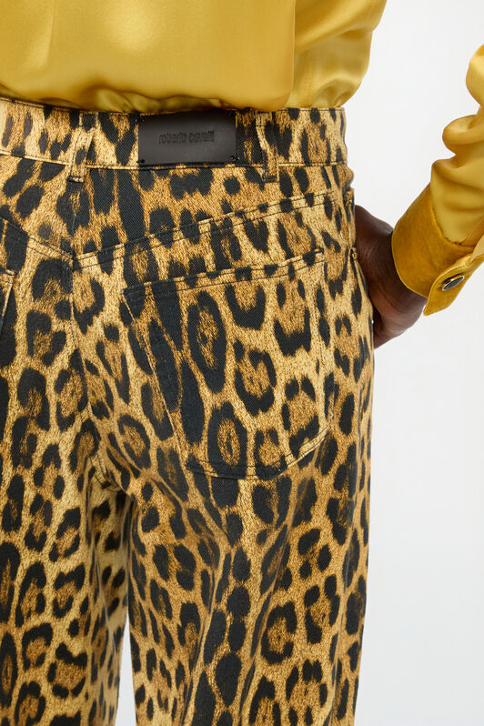 RC Jeans with Jaguar Skin Print Brown VWJ207-DAQ71