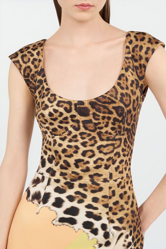 RC Pop Horse Print Mini Dress YELLOW WQT134-NBR33