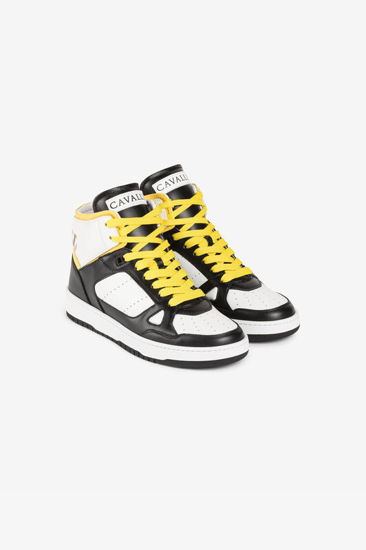 RC Logo-print high-top sneakers Black/White QRS128-PZA79