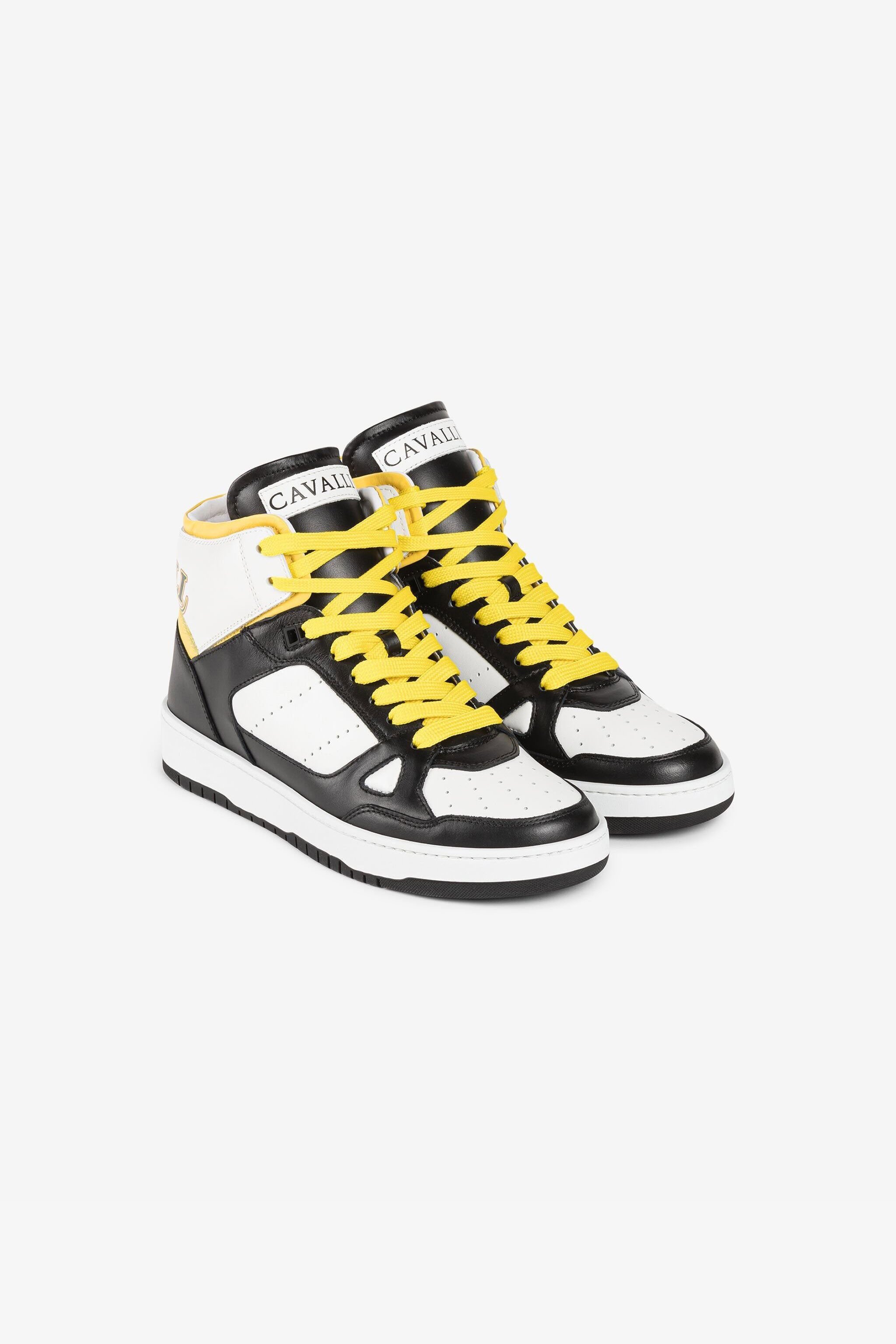 RC Logo-print high-top sneakers Black/White QRS128-PZA79