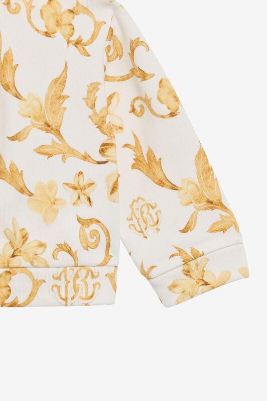 RC Felpa Stampa Gold Arabesque WHITE/GOLD TJT663-5ON37