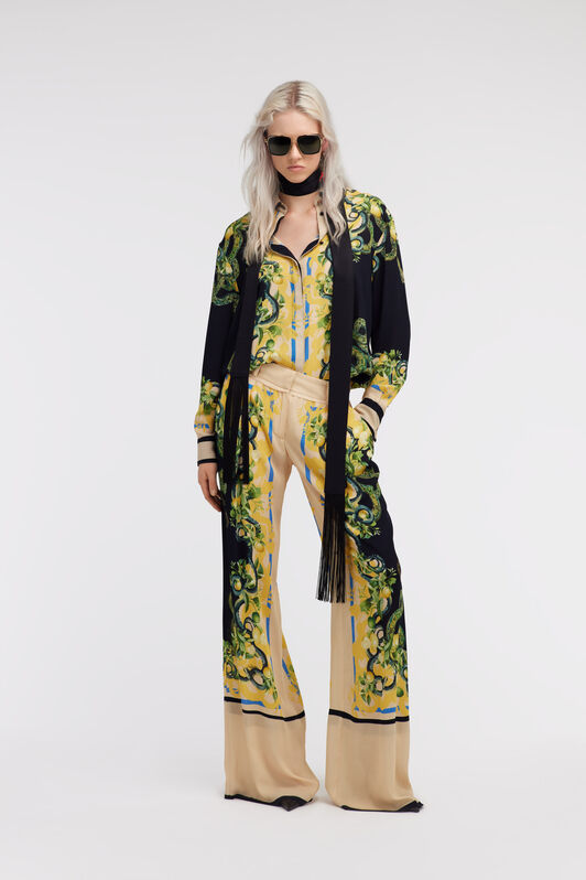 RC Lemon Snake print pants Marron clair SKT200-7HL30